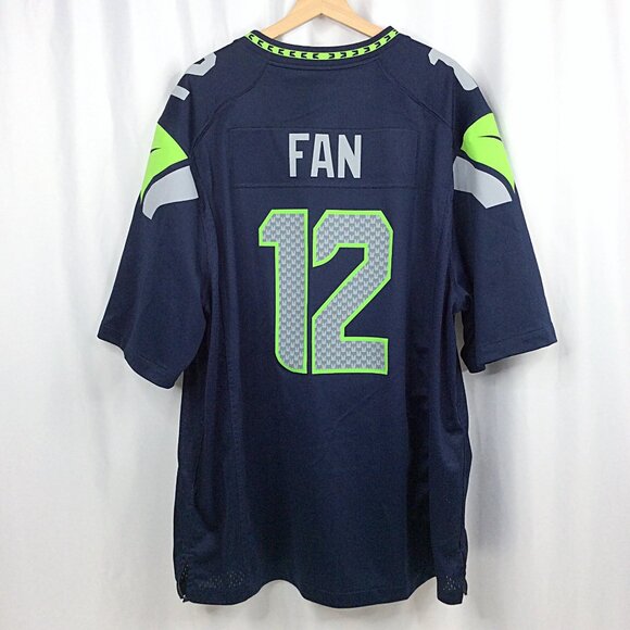 Nike NFL 12s Seattle Seahawks Nike Game Team Jersey College Navy Men's Size XXL - Picture 2 of 6